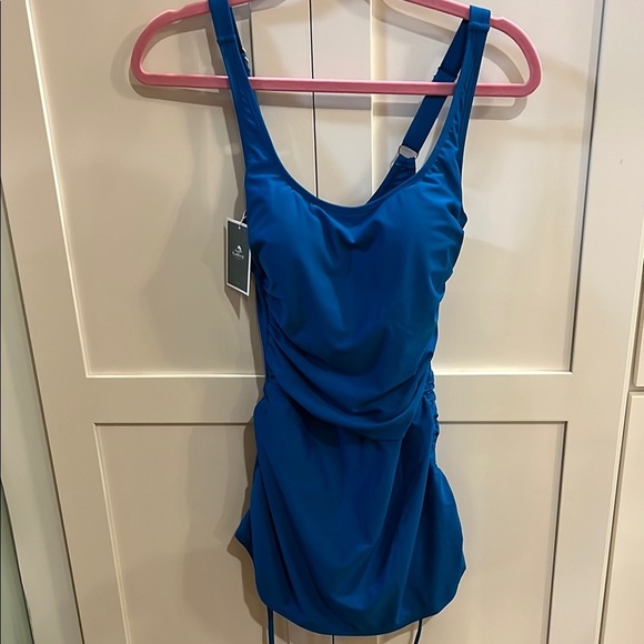 EoMENIE Blue One-Piece Swimsuit NWT - Picture 1 of 8